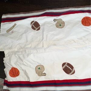 Pottery Barn Kids Valance Set Sports Theme